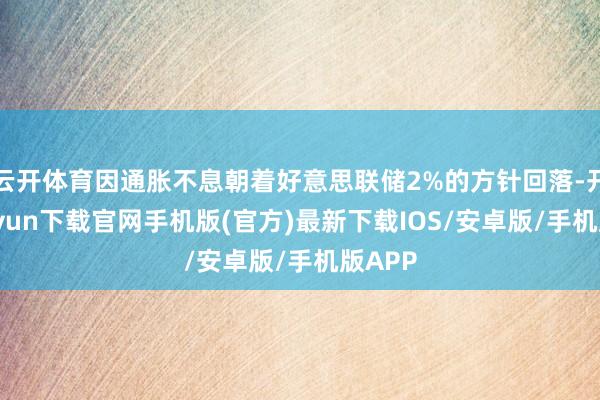 云开体育因通胀不息朝着好意思联储2%的方针回落-开云kaiyun下载官网手机版(官方)最新下载IOS/安卓版/手机版APP